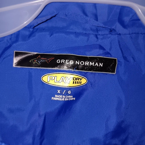 Mens greg norman blue windbreaker pullover jacket size X - Picture 6 of 7